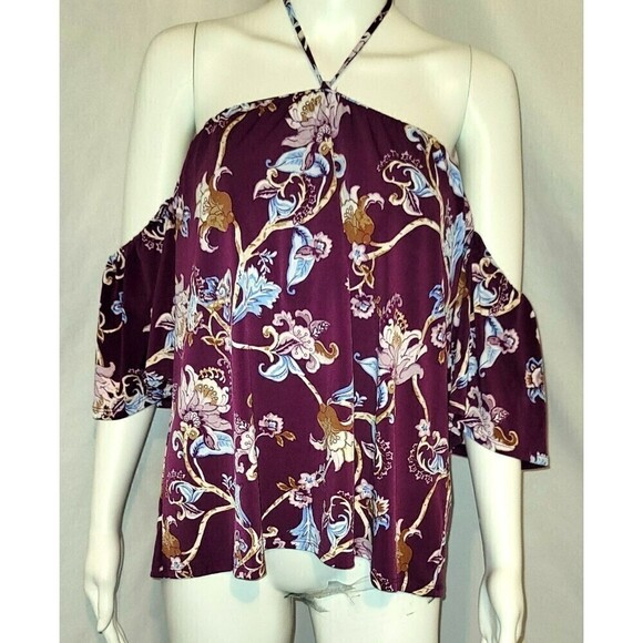 White House Black Market Floral Cold Shoulder - Size 10 - Picture 1 of 9